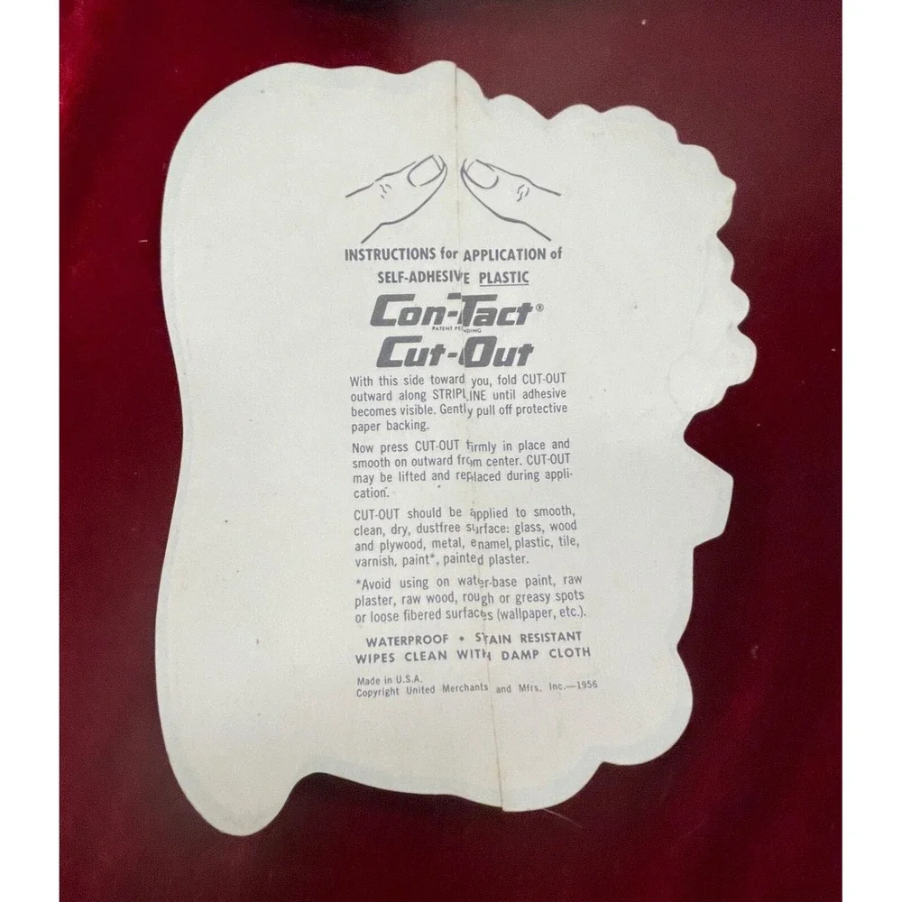 1956 Nursery Rhymes Con-Tact Cut-Out‎ ~ VERY RARE